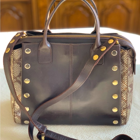 Hammitt Handbags - Hammitt Vintage Edward in Espresso leather & Mimosa Snake, RARE!!!